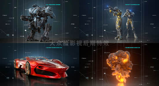 游戏电影视觉特效三维模型渲染C4D Redshift高级视频教程 3D Rendering for VFX & Games – Ultimate Online Course