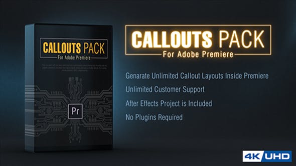 PR预设+AE模板：13种呼出指示线条文字标题注释介绍动画 Callout Line Pack For Premiere插图