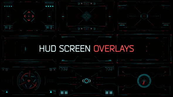 AE模板-科技感画面HUD窗口扫描界面 HUD Screen Overlays