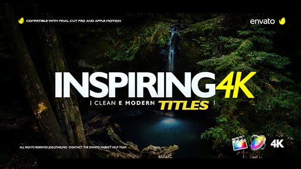 FCPX插件-20种励志鼓舞振奋人心的文字标题动画 Inspiring Titles For Final Cut Pro X+使用教程