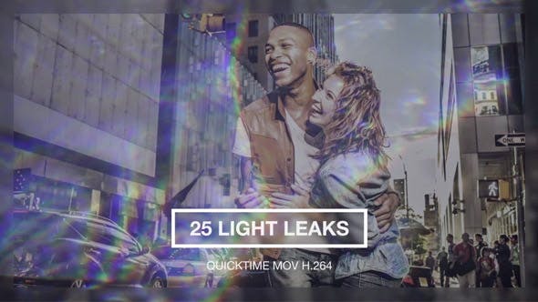 第一季 视频素材-25个镜头漏光炫光光晕动画素材 Light Leaks Pack v1