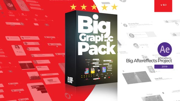 AE模板-144种元素图形包装文字标题动画 Big Graphic Pack V0.1