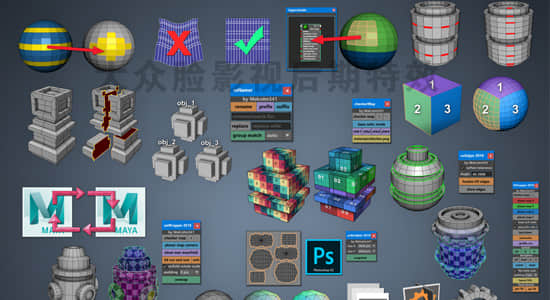 18个实用设计制作Maya插件 Gumroad – Malcolm341 All Mel Script Pack