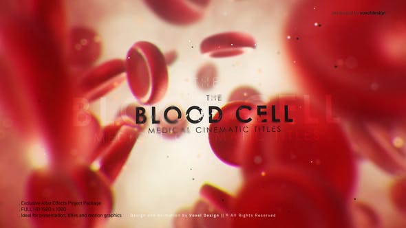 AE模板-医疗生物血红细胞图文介绍开场 Red Blood Medical Opener