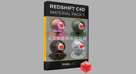 第三季 163个C4D Redshift渲染器4K高清材质预设 The Pixel Lab – Redshift C4D Material Pack v3