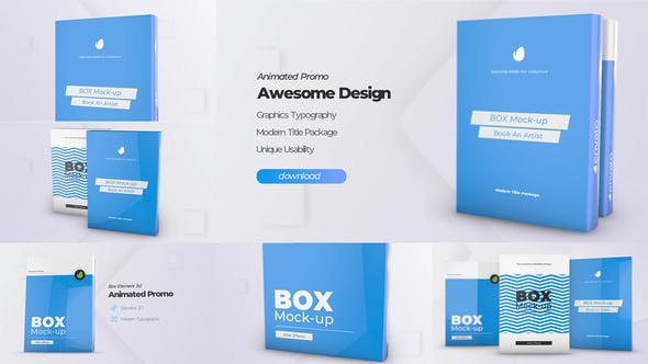 AE模板-三维盒子包装设计展示 Box Product Pack Mockup