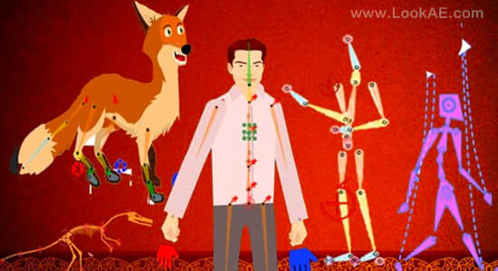 AE教程-卡通人物角色动作绑定MG动画制作 Udemy – Complete Rigging Masterclass In After Effects (Duik 2020)