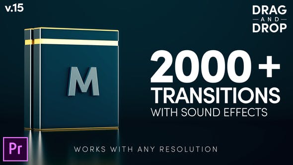 Premiere模板-2000个移动缩放平移干扰RGB色彩分离扭曲抖动炫光视频PR转场+音效 Modern Transitions v15