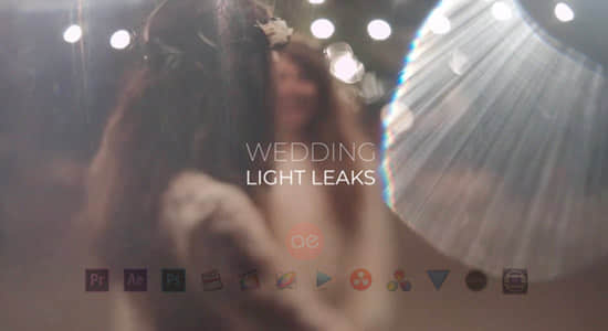 视频素材-100个浪漫爱情婚礼MV唯美光斑镜头光效叠加动画素材 Wedding Light Leaks Pack