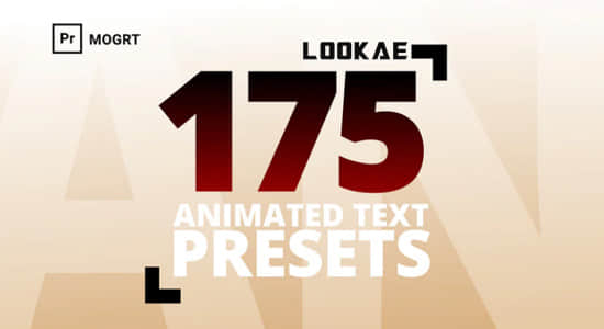 PR预设模板-175个文字标题进入退出动画预设 Text Preset For Premiere插图