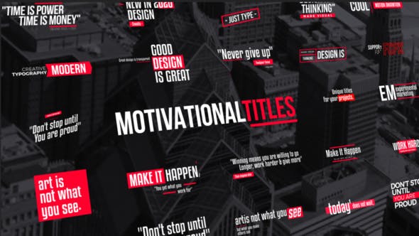 FCPX插件-25个现代简洁文字标题排版动画 Titles Motivational