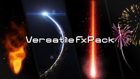 AE脚本-Particular粒子光线路径拖尾线条烟花粉尘喷射特效预设 Versatile FxPack v1.4