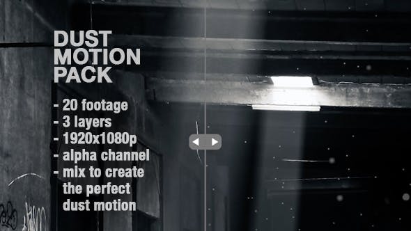 视频素材-20个粉尘粒子飘舞动画素材 Dust Motion - Organic Dust Particles
