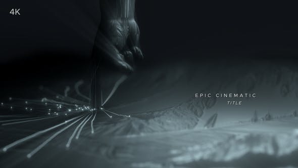 AE模板-震撼大气点线粒子线条飞行穿梭文字标题开场介绍 Epic Cinematic Title