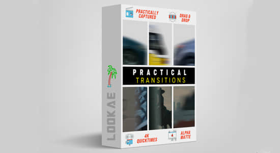 4K视频素材-80个前景物体遮挡动态模糊过渡转场切换效果 Tropic Colour - Practical Transitions 有透明通道