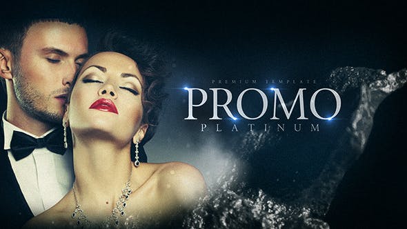AE模板-时尚大气白金粒子图文幻灯片颁奖典礼展示开场 Promo Platinum