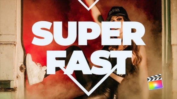FCPX模板-动感图文快速切换LOGO片头动画 Super Fast Promo