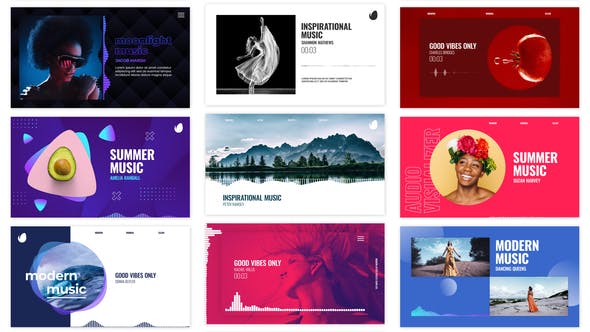 AE模板-现代时尚图形音频可视化效果展示包装 Audio Visualizations Pack