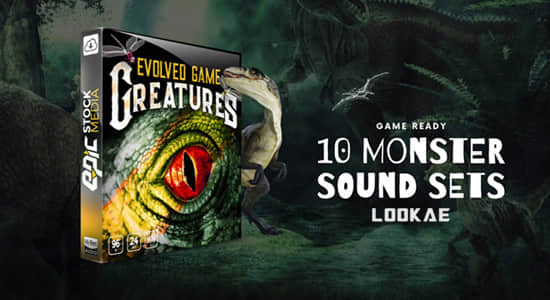 音效-168个远古时代恐龙狮子大象生物猛兽鸟禽昆虫音效 Epic Stock Media - Evolved Game Creatures