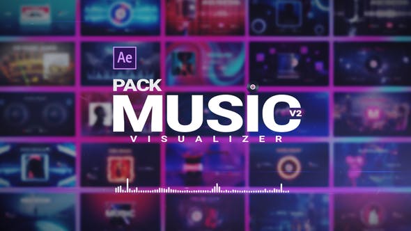 AE模板-音频可视化图文包装视觉效果动画 Music Visualizer Pack