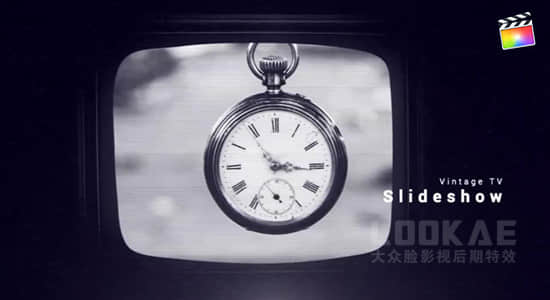 FCPX模板-复古老实电视机图文展示动画 Vintage TV Slideshow