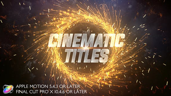 FCPX模板-大气震撼火星粒子文字标题电影预告片开场 Cinematic Trailer Titles