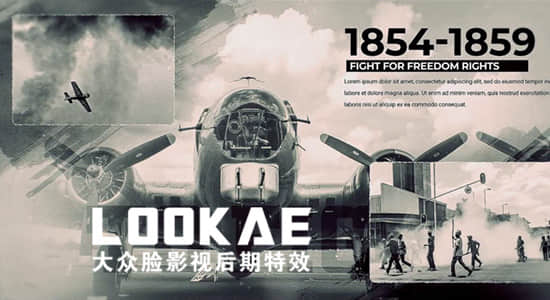 AE模板-军事战争泛黄复古回忆历史纪录片介绍展示 Civil War History Slideshow