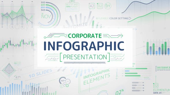 AE模板-222个公司企业商务数据信息图表展示动画 Corporate Infographic Presentation