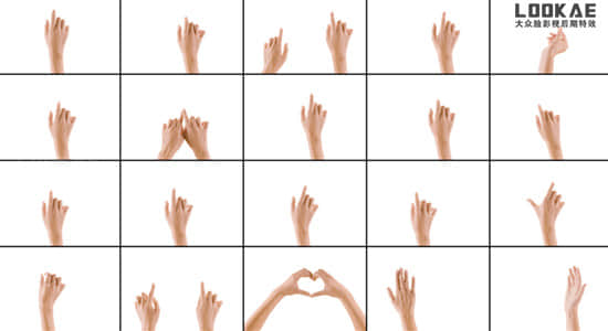 4k视频素材 个女性手势滑动点击拉伸缩放动作透明通道素材female Hand Gestures 4k Pack Lookae Com