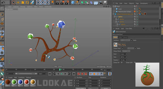 C4D插件-快速分支生长三维建模插件 Nitro4D NitroVeins v1.3 Win/Mac + 使用教程