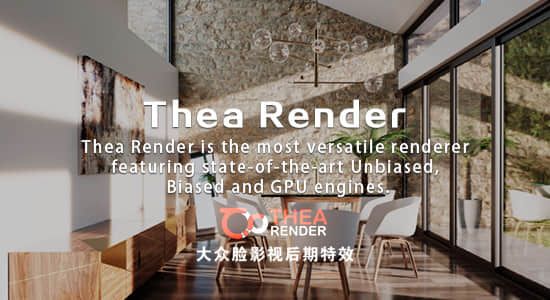 C4D/Rhino/Sketchup插件-多功能实时GPU物理渲染器 Thea Render v2.2 Win版