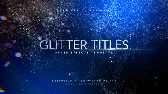 AE模板-华丽优雅粒子闪耀图文标题展示开场片头 Awards Titles Glitter