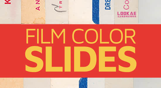 26张老式复古胶片彩色幻灯片边框遮罩4K素材 Film Color Slides