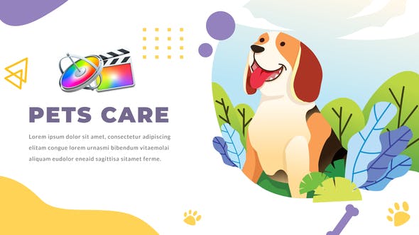 FCPX插件-12组可爱卡通医生宠物护理医疗图形文字动画介绍展示 Pets Care and Veterinarian