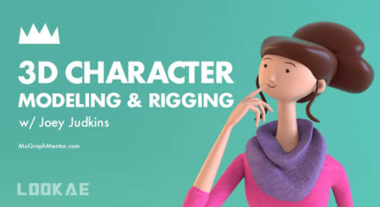 C4D教程-三维卡通人物角色建模绑定动画制作 MoGraph Mentor - 3d Character Modeling & Rigging