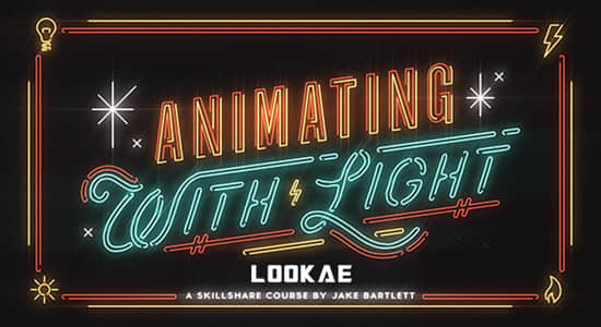 AE教程-制作霓虹发光闪烁图形动画特效 Skillshare - Animating With Light