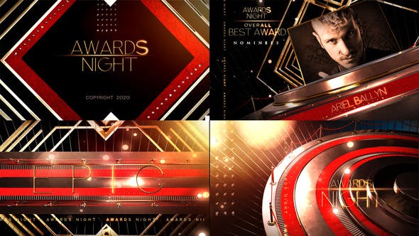 AE模板-晚会活动颁奖典礼包装介绍开场片头 Awards Show Broadcast Pack