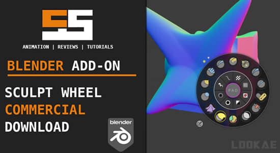 Blender插件-雕刻转盘快捷操作小工具面板 Sculpt Wheel v0.5