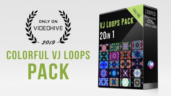 VJ视频素材-20个舞台背景动感视觉循环动画 VJ Loops Pack / Modern Music Visuals