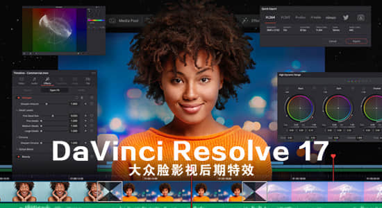 达芬奇调色软件免费版 DaVinci Resolve 17.2.1 + Studio专业正版 Win/Mac/Linux