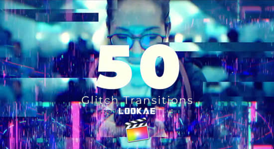 FCPX转场插件-50个画面故障干扰像素失真损坏转场过渡4