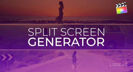 FCPX插件-34个视频动态分屏多画面组合动画预设 Split Screen Generator + 使用教程
