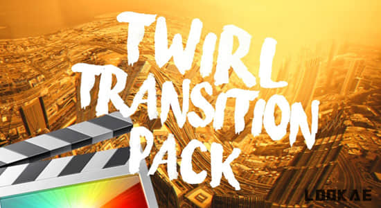 FCPX插件-19个扭曲旋转无缝过渡转场 Twirl Transition