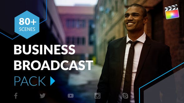 FCPX插件-82个现代商业电视广播节目栏目包装动画 Business Broadcast Pack