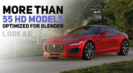 Blender预设-三维汽车模型绑定预设 Car And Vehicle Car Rigged Cars Library Transportation Car