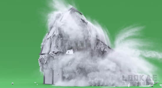 Houdini教程-三维建筑崩塌烟雾模拟特效制作 Houdini VOLUMES IV – INTERACTION