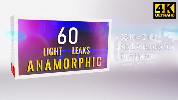 4K视频素材-60个镜头失真变形运动炫光光斑光效动画 Light Leaks