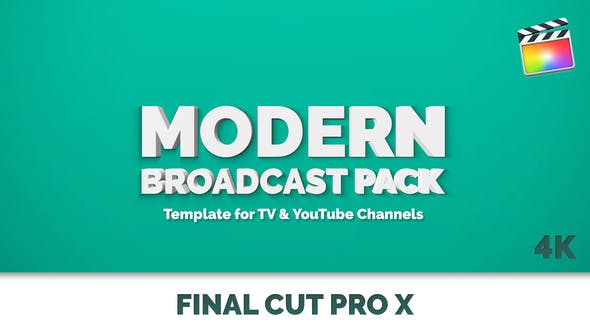 FCPX插件-49个现代彩色图形电视节目栏目包装动画 Modern Broadcast Pack