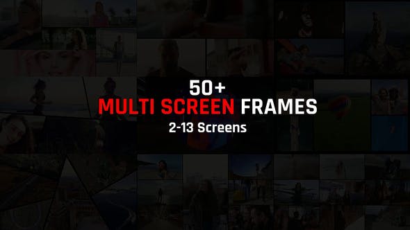 AE模板-50组动态分屏多画面组合预设 Multi Screen Frames Pack