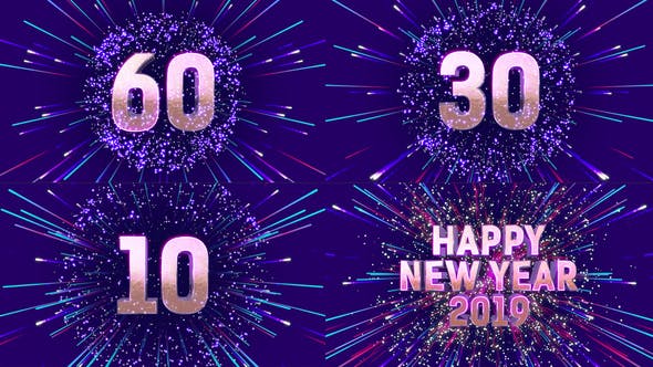 AE模板-2021新年活动晚会公司年会开场倒计时片头 New Year Countdown